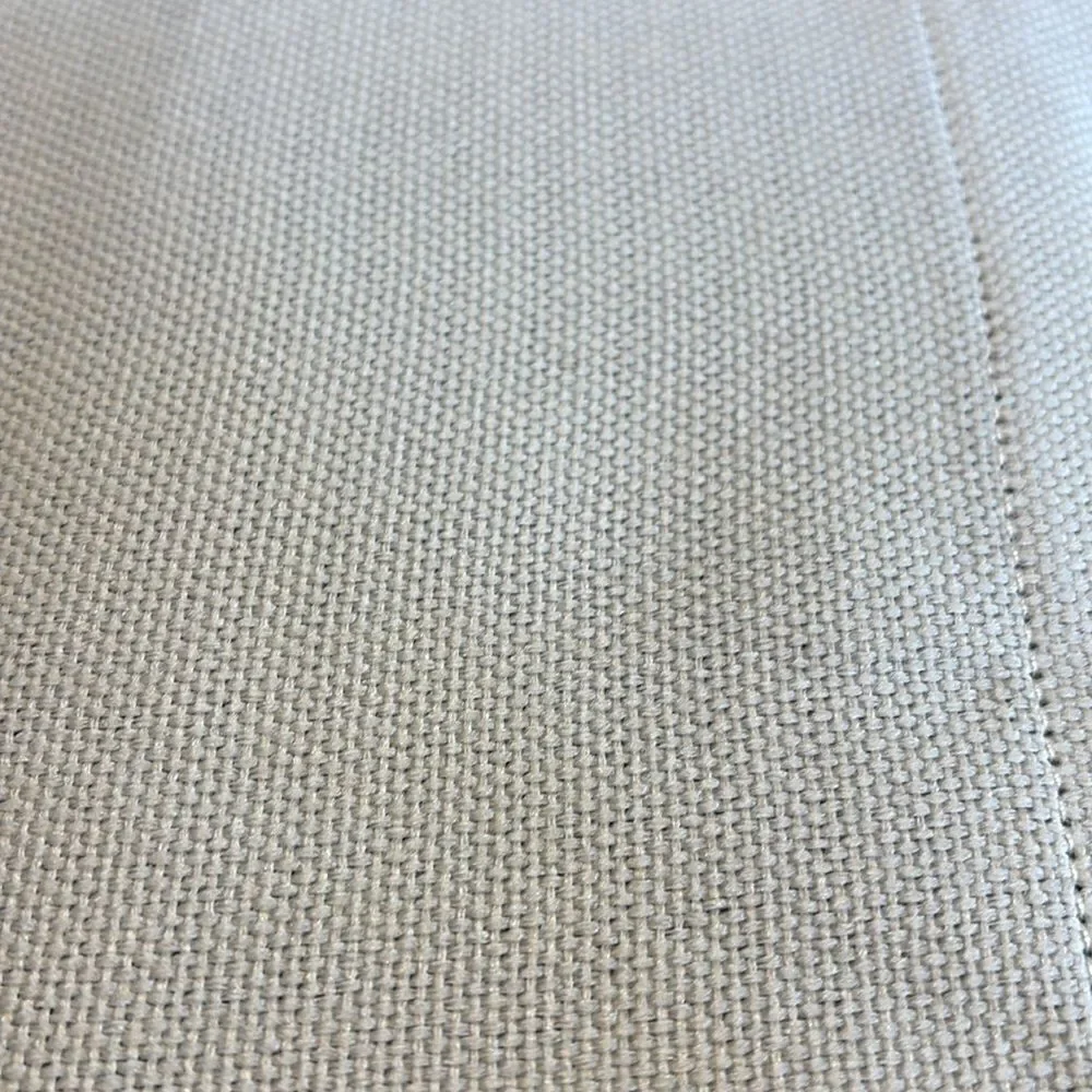 Faux linen blackout grommet single curtain 50 x 84” oyster